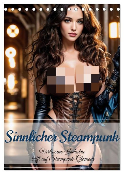 Sinnlicher Steampunk (Tischkalender 2026 DIN A5 hoch) CALVENDO Monatskalender