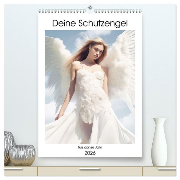 Deine Schutzengel fürs ganze Jahr (hochwertiger Premium Wandkalender 2026 DIN A2 hoch) Kunstdruck in Hochglanz