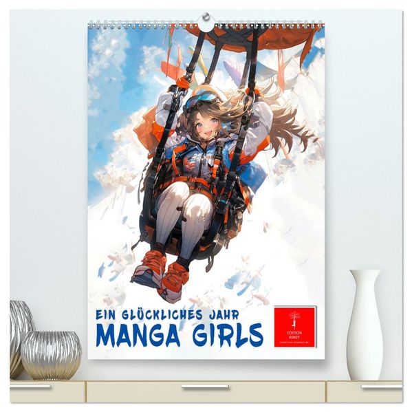 Manga Girls - ein glückliches Jahr (hochwertiger Premium Wandkalender 2026 DIN A2 hoch) Kunstdruck in Hochglanz
