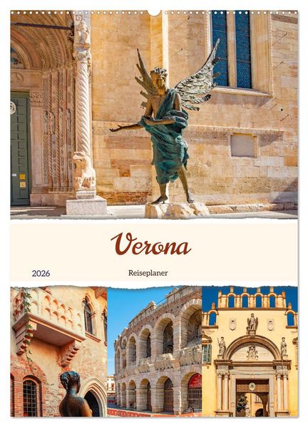 Verona - Reiseplaner (Wandkalender 2026 DIN A2 hoch) CALVENDO Monatskalender