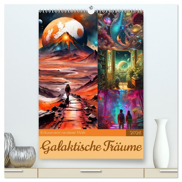 Galaktische Träume (hochwertiger Premium Wandkalender 2026 DIN A2 hoch) Kunstdruck in Hochglanz