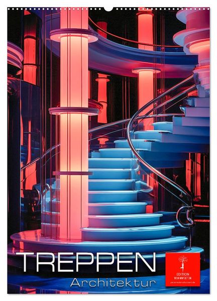 Treppen Architektur (Wandkalender 2026 DIN A2 hoch) CALVENDO Monatskalender