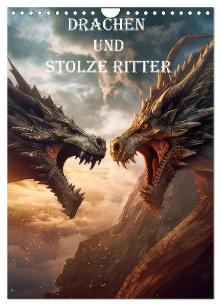 Drachen und stolze Ritter (Wandkalender 2026 DIN A4 hoch) CALVENDO Monatskalender