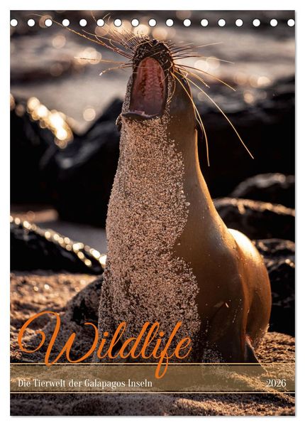Wildlife - Die Tierwelt der Galapagos Inseln (Tischkalender 2026 DIN A5 hoch) CALVENDO Monatskalender