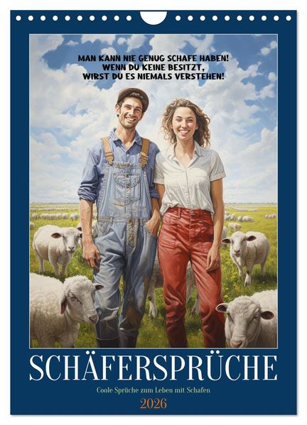 Schäfersprüche (Wandkalender 2026 DIN A4 hoch) CALVENDO Monatskalender