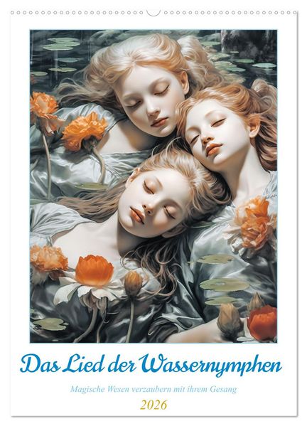 Das Lied der Wassernymphen (Wandkalender 2026 DIN A2 hoch) CALVENDO Monatskalender