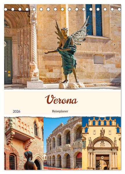 Verona - Reiseplaner (Tischkalender 2026 DIN A5 hoch) CALVENDO Monatskalender