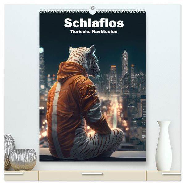 Schlaflos Tierische Nachteulen (hochwertiger Premium Wandkalender 2026 DIN A2 hoch) Kunstdruck in Hochglanz