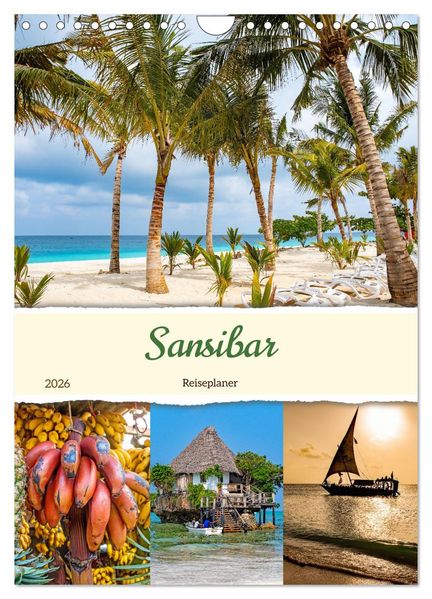 Sansibar - Reiseplaner (Wandkalender 2026 DIN A4 hoch) CALVENDO Monatskalender