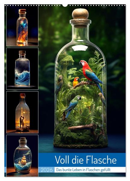 Voll die Flasche (Wandkalender 2026 DIN A2 hoch) CALVENDO Monatskalender
