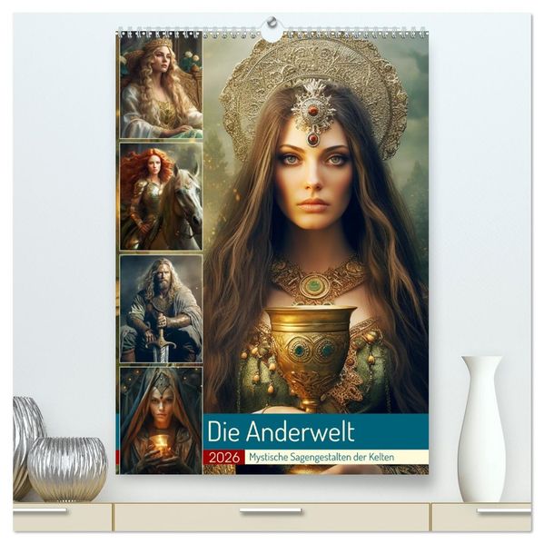 Die Anderwelt. Mystische Sagengestalten der Kelten (hochwertiger Premium Wandkalender 2026 DIN A2 hoch) Kunstdruck in Hochglanz
