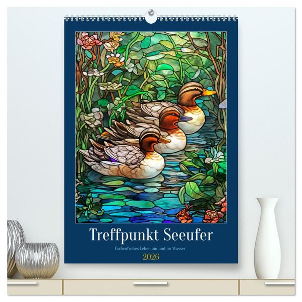 Treffpunkt Seeufer (hochwertiger Premium Wandkalender 2026 DIN A2 hoch) Kunstdruck in Hochglanz