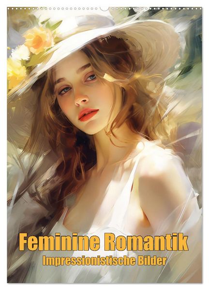 Feminine Romantik - Impressionistische Bilder (Wandkalender 2026 DIN A2 hoch) CALVENDO Monatskalender