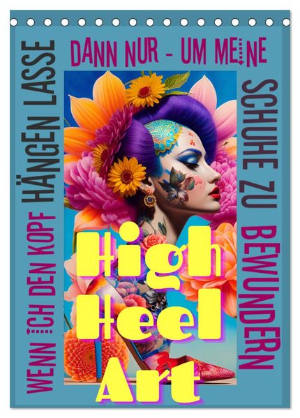 HighHeelArt (Tischkalender 2026 DIN A5 hoch) CALVENDO Monatskalender