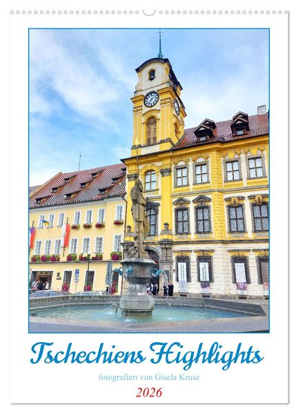 Tschechiens Highlights (Wandkalender 2026 DIN A2 hoch) CALVENDO Monatskalender
