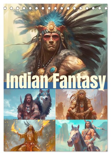 Indian Fantasy (Tischkalender 2026 DIN A5 hoch) CALVENDO Monatskalender