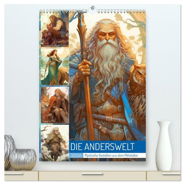 Die Anderswelt. Mystische Gestalten aus dem Mittelalter (hochwertiger Premium Wandkalender 2026 DIN A2 hoch) Kunstdruck in Hochglanz