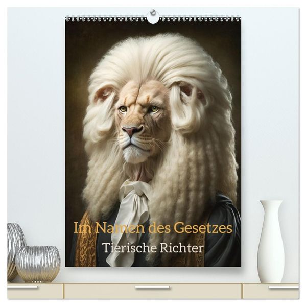 Im Namen des Gesetzes Tierische Richter (hochwertiger Premium Wandkalender 2026 DIN A2 hoch) Kunstdruck in Hochglanz