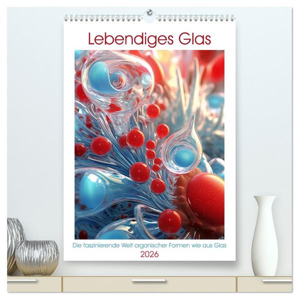 Lebendigs Glas (hochwertiger Premium Wandkalender 2026 DIN A2 hoch) Kunstdruck in Hochglanz