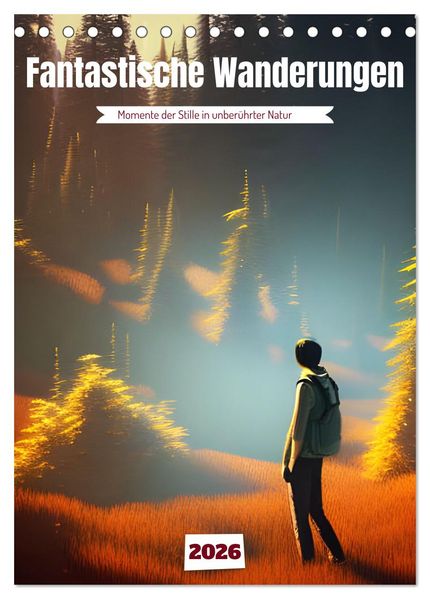 Fantastische Wanderungen (Tischkalender 2026 DIN A5 hoch) CALVENDO Monatskalender