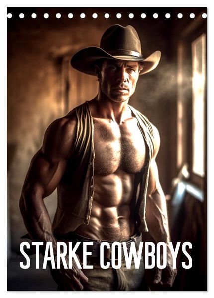 Starke Cowboys (Tischkalender 2026 DIN A5 hoch) CALVENDO Monatskalender