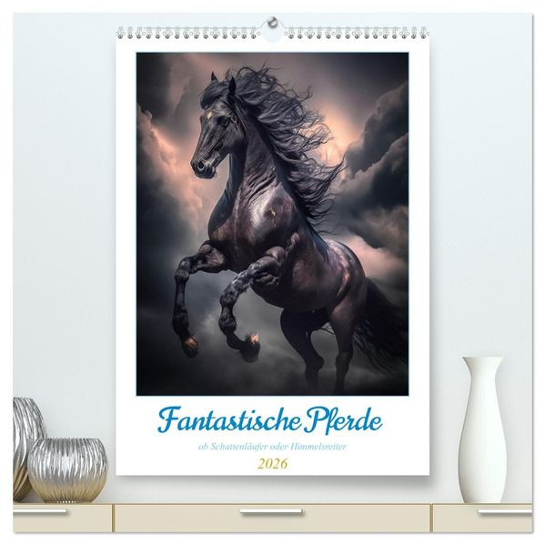 Fantastische Pferde (hochwertiger Premium Wandkalender 2026 DIN A2 hoch) Kunstdruck in Hochglanz