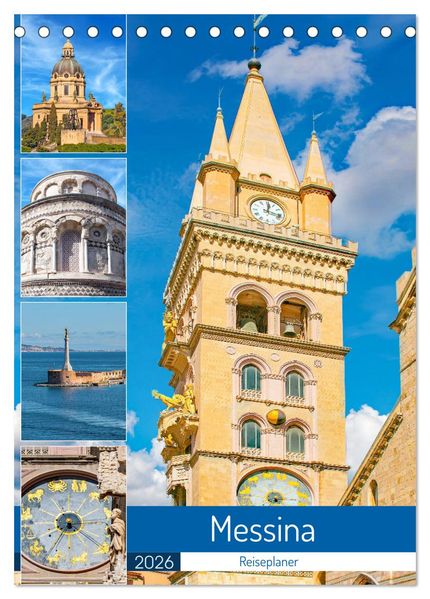 Messina - Reiseplaner (Tischkalender 2026 DIN A5 hoch) CALVENDO Monatskalender