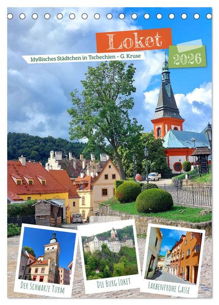 Loket - Idyllisches Städtchen in Tschechien (Tischkalender 2026 DIN A5 hoch) CALVENDO Monatskalender
