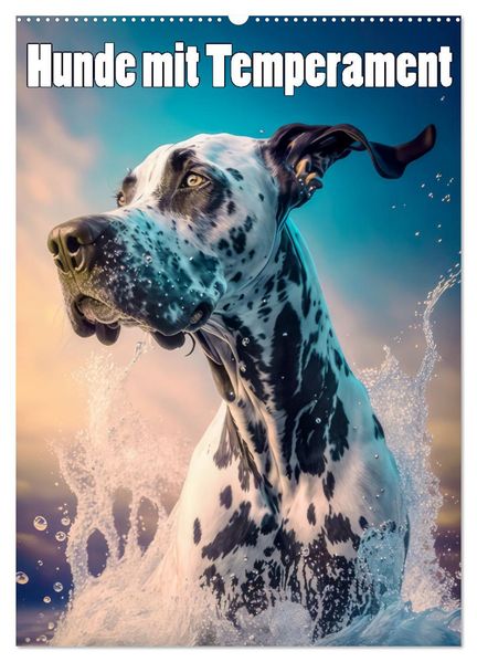 Hunde mit Temperament (Wandkalender 2026 DIN A2 hoch) CALVENDO Monatskalender