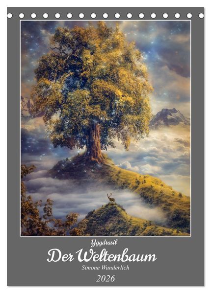 Yggdrasil - Der Baum des Lebens (Tischkalender 2026 DIN A5 hoch) CALVENDO Monatskalender
