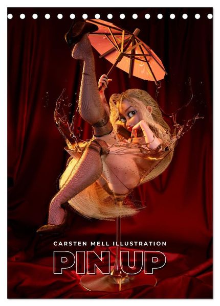 Pin Up Kalender Carsten Mell (Tischkalender 2026 DIN A5 hoch) CALVENDO Monatskalender