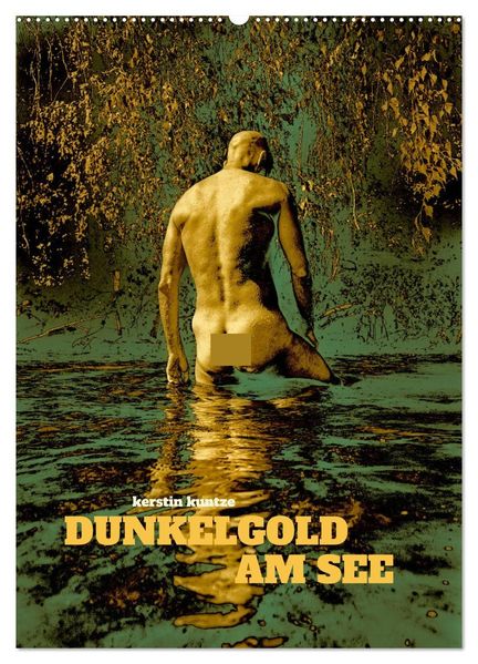 DUNKELGOLD AM SEE (Wandkalender 2026 DIN A2 hoch) CALVENDO Monatskalender