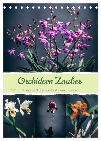 Orchideen Zauber (Tischkalender 2026 DIN A5 hoch) CALVENDO Monatskalender