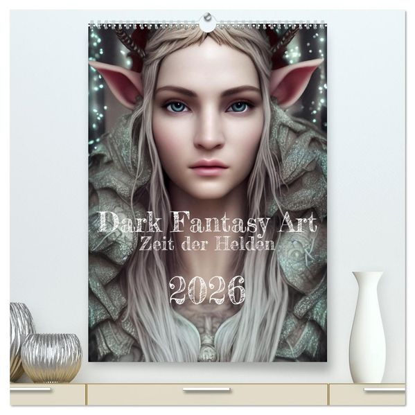 Dark Fantasy Art - Zeit der Helden (hochwertiger Premium Wandkalender 2026 DIN A2 hoch) Kunstdruck in Hochglanz