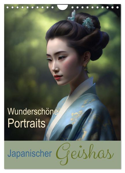 Wunderschöne Portraits Japanischer Geishas (Wandkalender 2026 DIN A4 hoch) CALVENDO Monatskalender