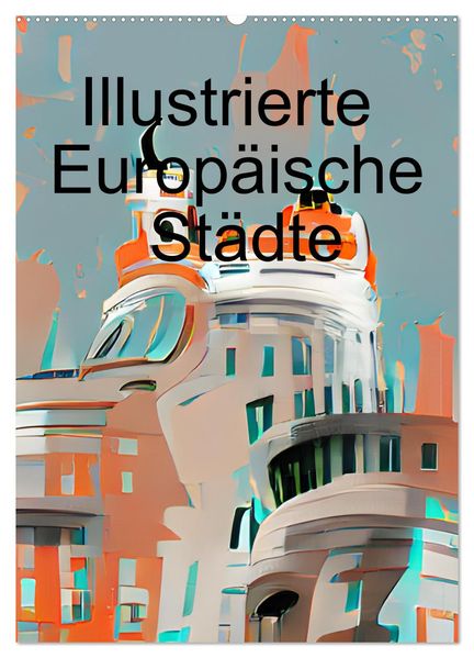 Illustrierte Europäische Städte (Wandkalender 2026 DIN A2 hoch) CALVENDO Monatskalender