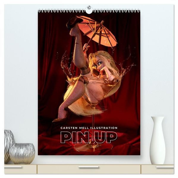 Pin Up Kalender Carsten Mell (hochwertiger Premium Wandkalender 2026 DIN A2 hoch) Kunstdruck in Hochglanz