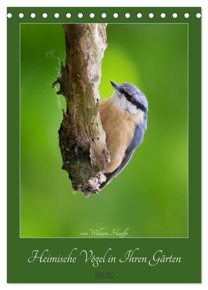 Heimische Vögel in Ihren Gärten (Tischkalender 2026 DIN A5 hoch) CALVENDO Monatskalender