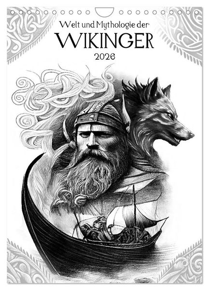 Welt und Mythologie der Wikinger (Wandkalender 2026 DIN A4 hoch) CALVENDO Monatskalender