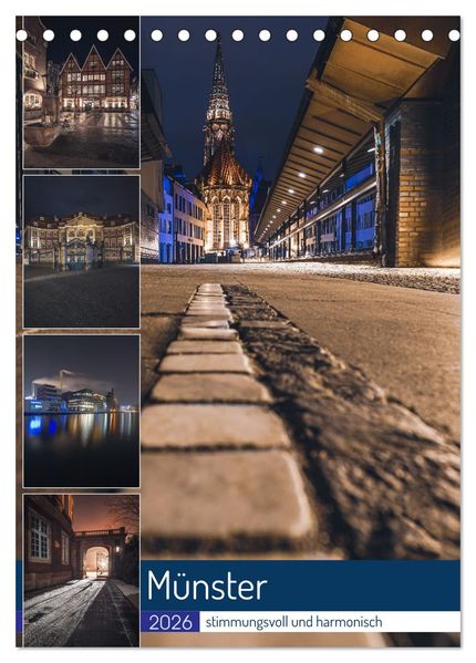 Münster - stimmungsvoll und harmonisch (Tischkalender 2026 DIN A5 hoch) CALVENDO Monatskalender