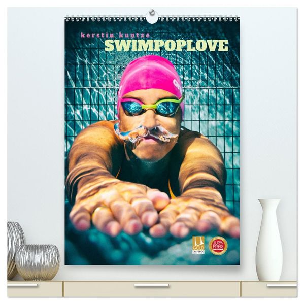SWIMPOPLOVE (hochwertiger Premium Wandkalender 2026 DIN A2 hoch) Kunstdruck in Hochglanz