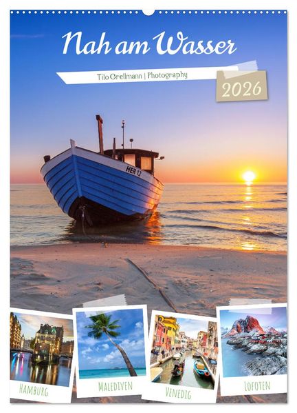 Nah am Wasser (Wandkalender 2026 DIN A2 hoch) CALVENDO Monatskalender