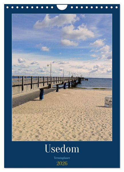 Usedom Ostsee - Terminplaner (Wandkalender 2026 DIN A4 hoch) CALVENDO Monatskalender