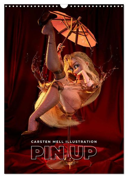 Pin Up Kalender Carsten Mell (Wandkalender 2026 DIN A3 hoch) CALVENDO Monatskalender