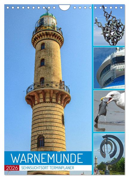 Sehnsuchtsort Warnemünde (Wandkalender 2026 DIN A4 hoch) CALVENDO Monatskalender