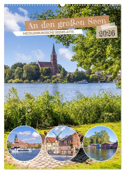 An den großen Seen der Mecklenburgischen Seenplatte (Wandkalender 2026 DIN A2 hoch) CALVENDO Monatskalender