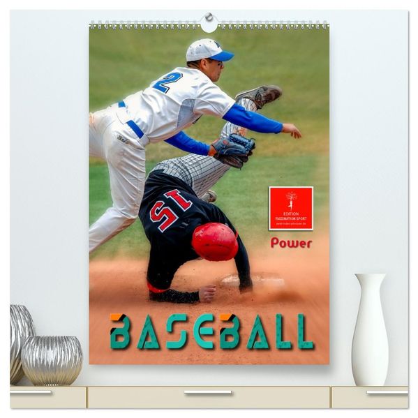 Baseball Power (hochwertiger Premium Wandkalender 2026 DIN A2 hoch) Kunstdruck in Hochglanz