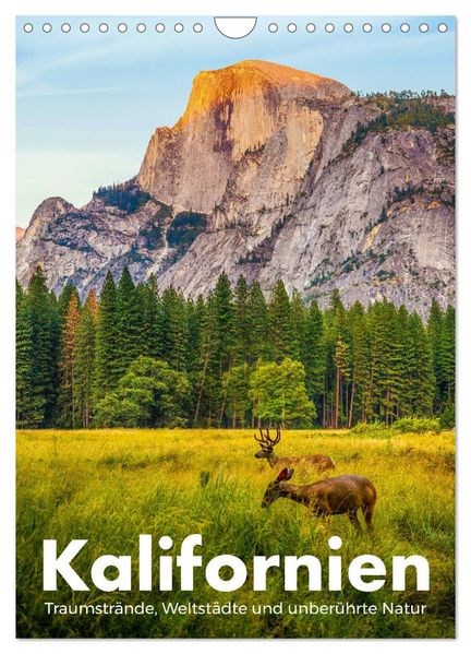 Kalifornien - Traumstrände Weltstädte und unberührte Natur (Wandkalender 2026 DIN A4 hoch) CALVENDO Monatskalender