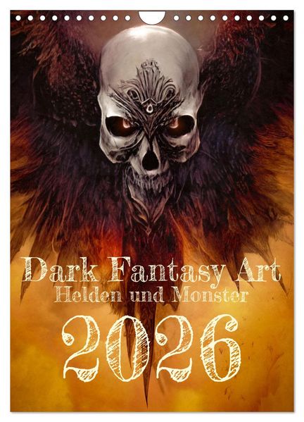 Dark Fantasy Art - Helden und Monster (Wandkalender 2026 DIN A4 hoch) CALVENDO Monatskalender
