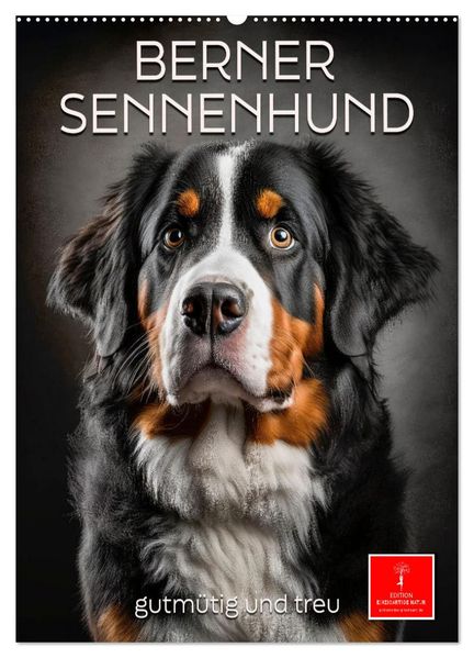 Berner Sennenhund - gutmütig und treu (Wandkalender 2026 DIN A2 hoch) CALVENDO Monatskalender